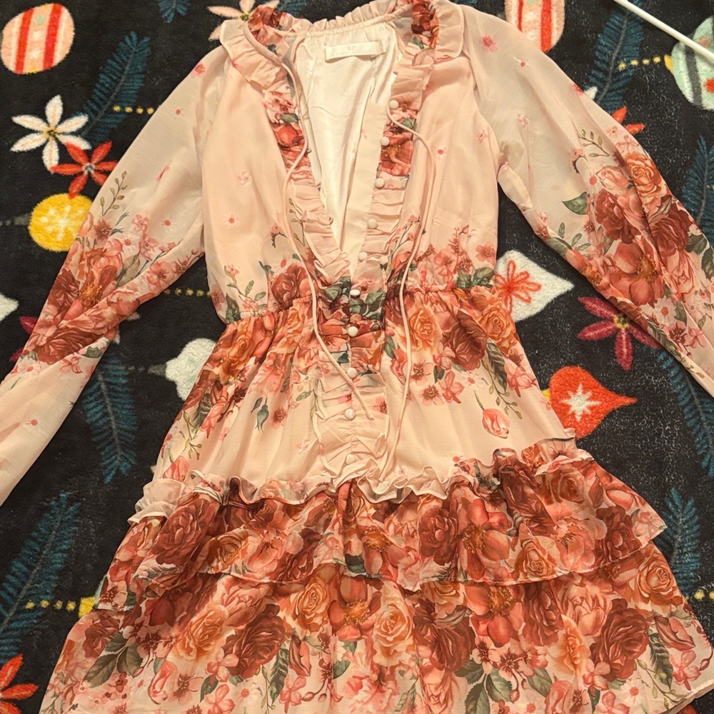 Rachel Parcell Blush and Coral Dress